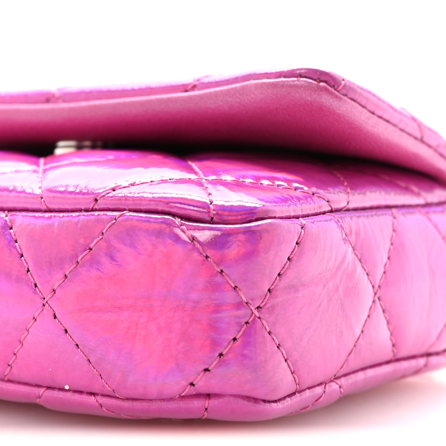 Chanel Patent Lambskin Quilted CC Hook Card Holder Pink 10 of 10