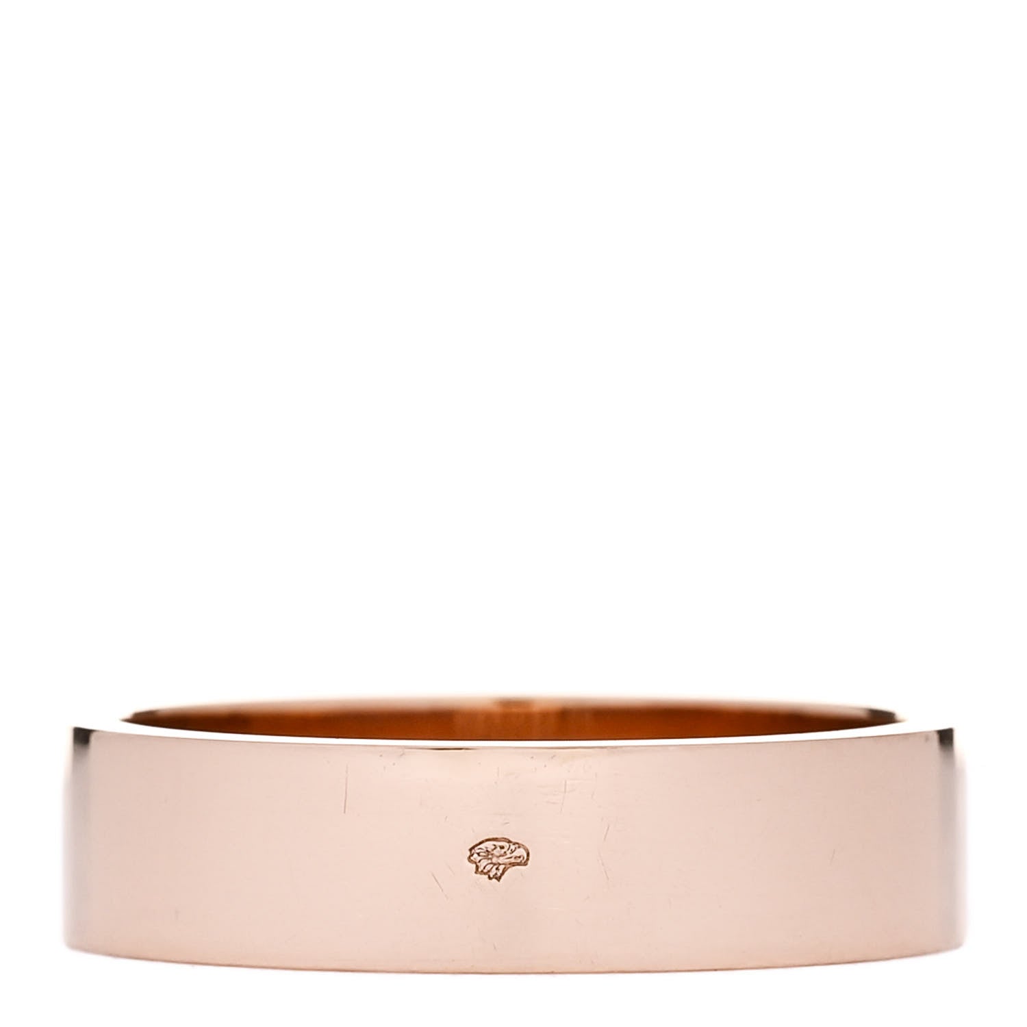 Hermes 18K Rose Gold Diamond PM Kelly Ring 54 7 3 of 5