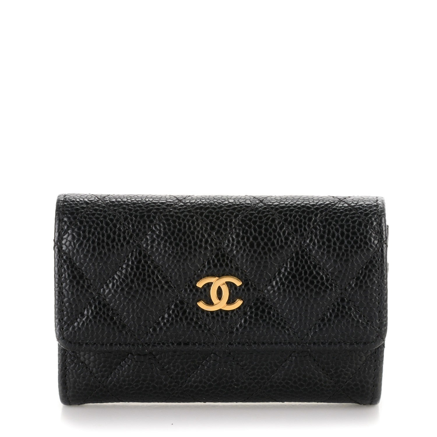 Chanel Caviar Quilted Flap Card Holder Black 1 of 8