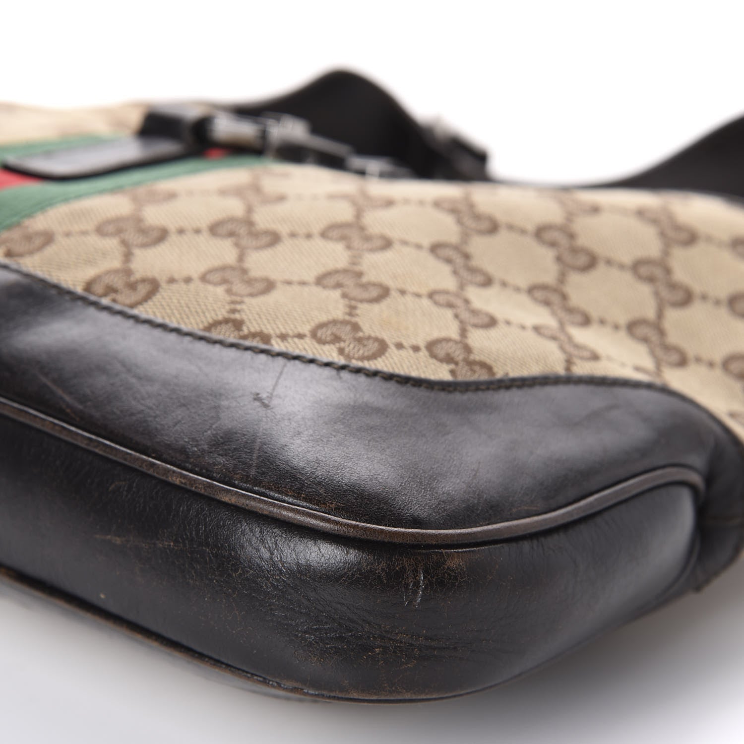 Gucci Monogram Web Jackie O Hobo Dark Brown 7 of 14