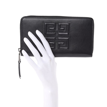 Givenchy Lambskin Logo Zip Around Wallet Black 2 of 8