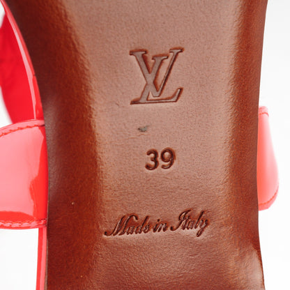 Louis Vuitton Patent Springtime Flat Sandals 39 Red 6 of 8