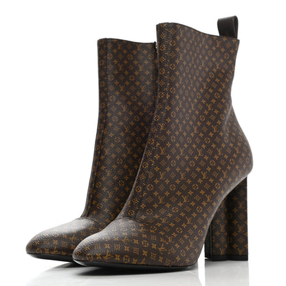 Louis Vuitton Nano Monogram Silhouette Ankle Boots 38.5 3 of 9