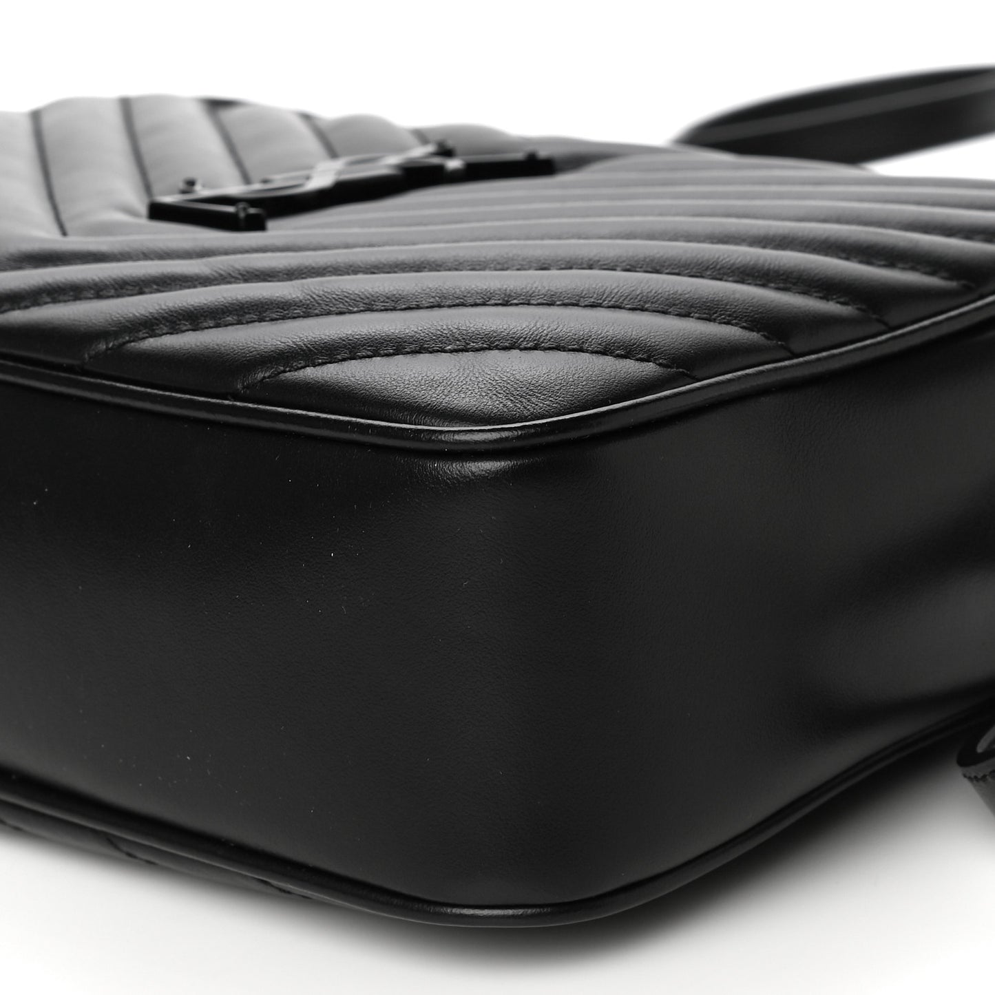 Calfskin Matelasse Monogram Lou Camera Bag Black