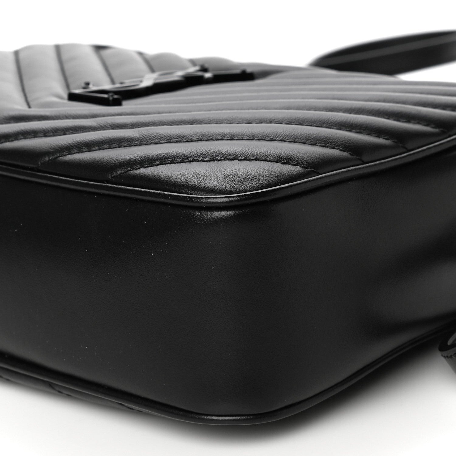 Saint Laurent Calfskin Matelasse Monogram Lou Camera Bag Black 9 of 15
