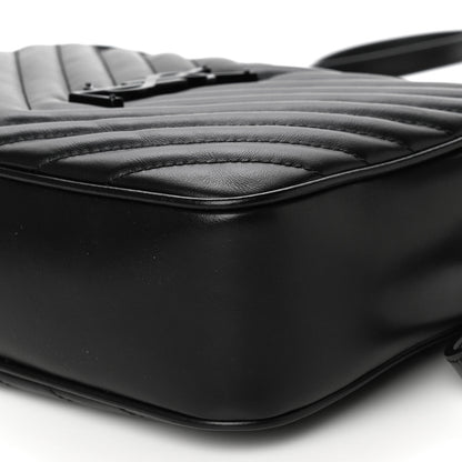 Saint Laurent Calfskin Matelasse Monogram Lou Camera Bag Black 9 of 15