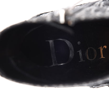 Christian Dior Monogram Trick Pearl Ankle Boots 36.5 Gris Moyen 10 of 14