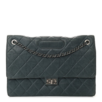 Chanel Washed Lambskin Quilted Maxi Take Away Flap Turquoise 1 of 11