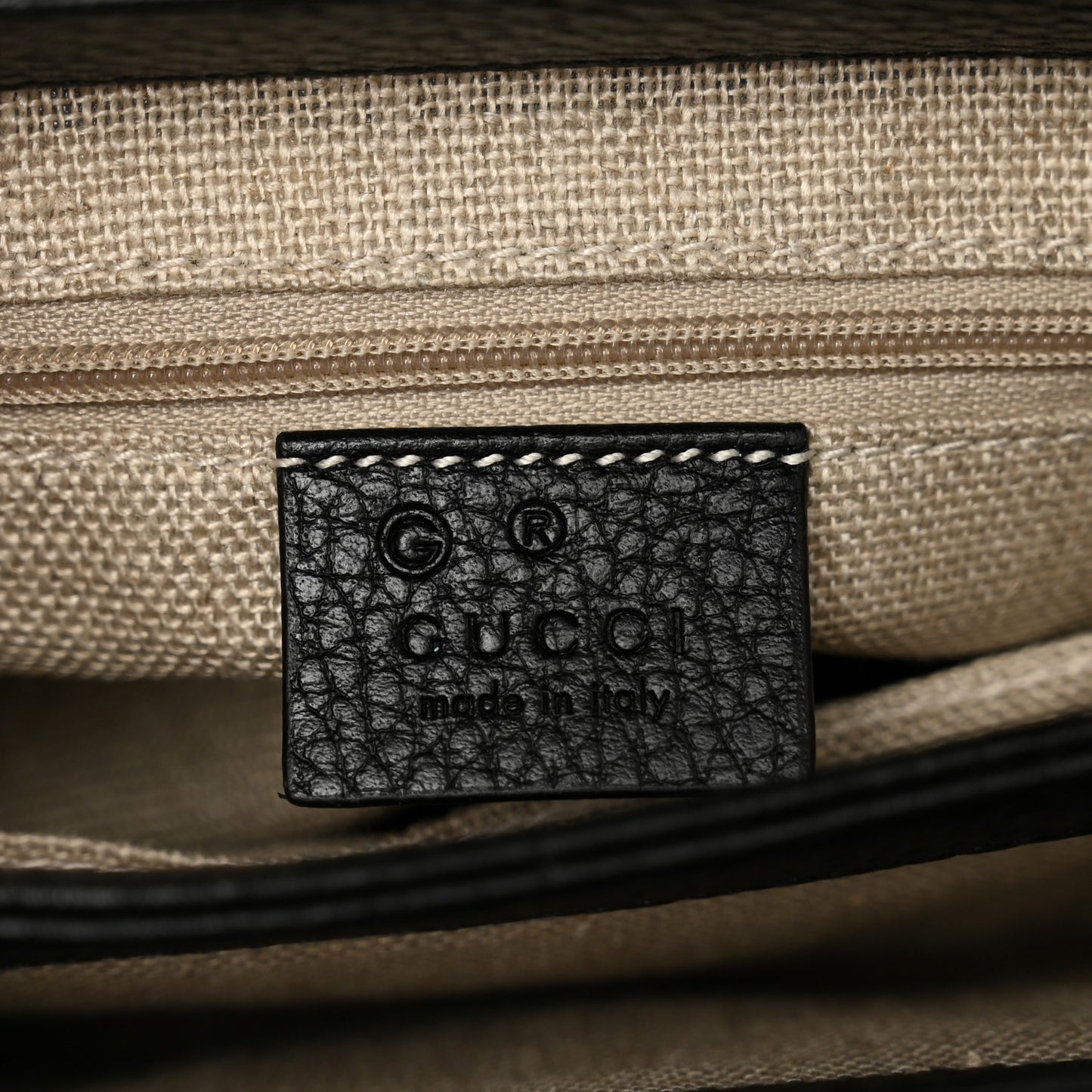 Dollar Calfskin Interlocking G Crossbody Bag Black