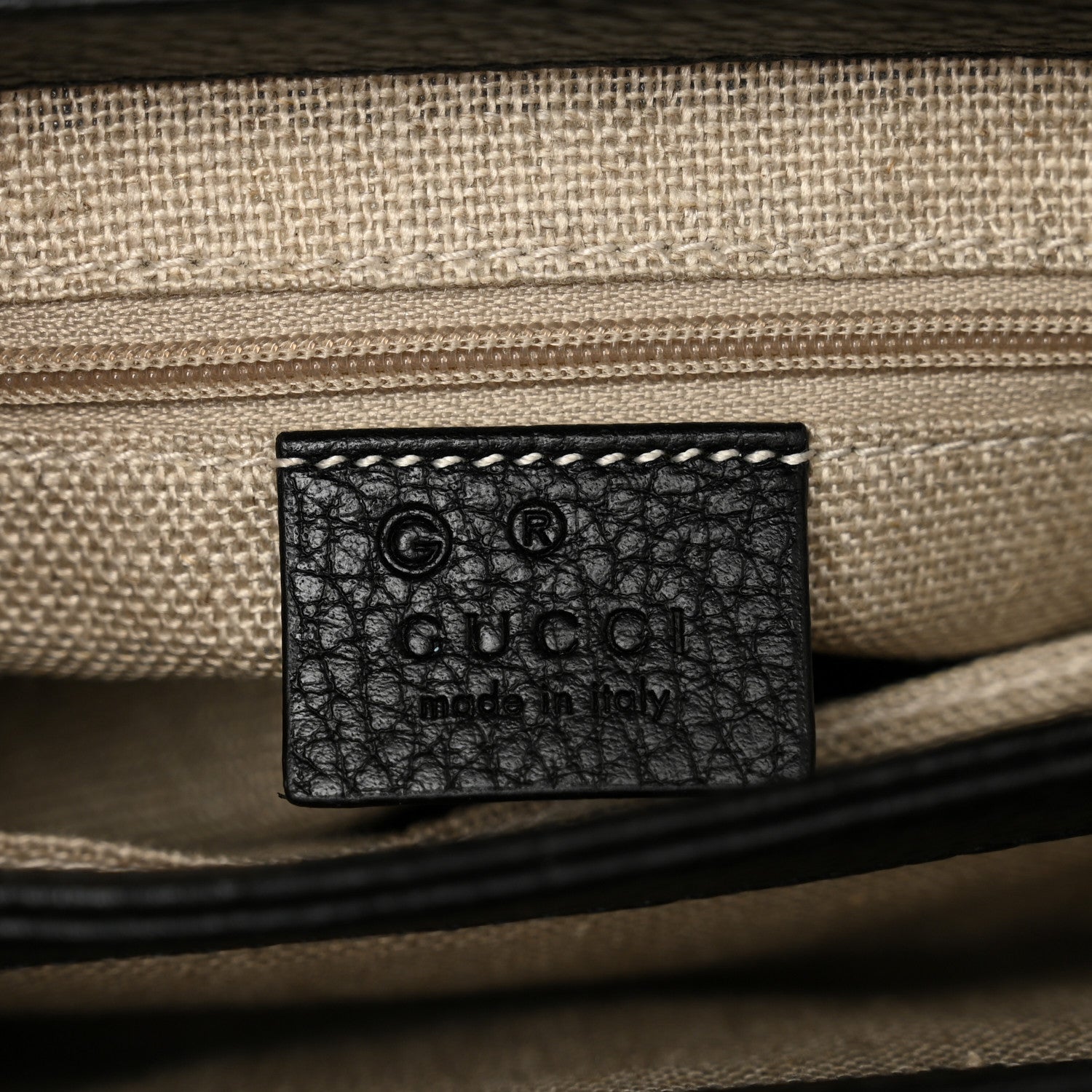 Gucci Dollar Calfskin Interlocking G Crossbody Bag Black 7 of 10