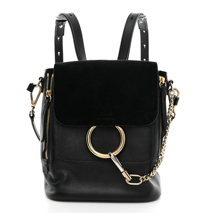 Chloe Suede Calfskin Medium Faye Backpack Black 1 of 9
