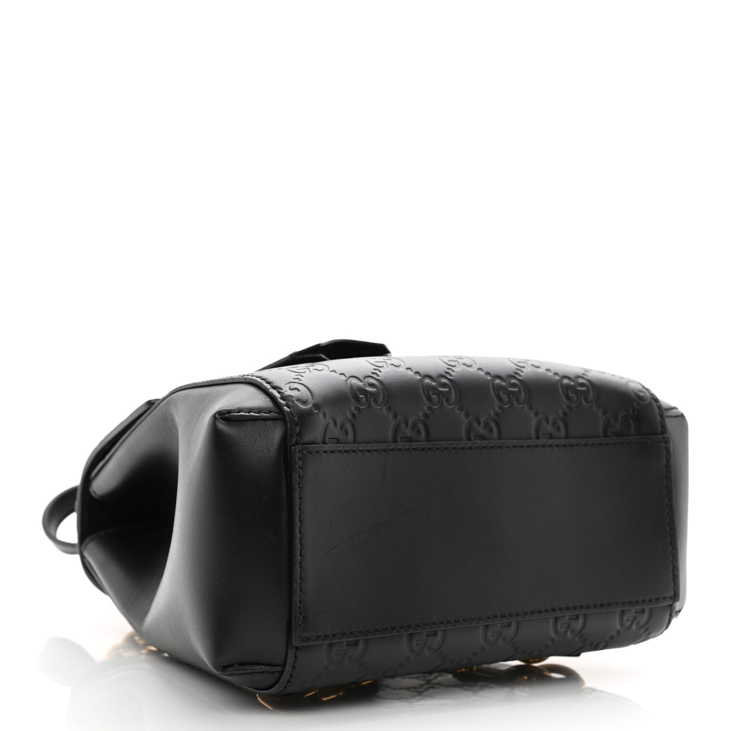 Guccissima Signature Padlock Backpack Black