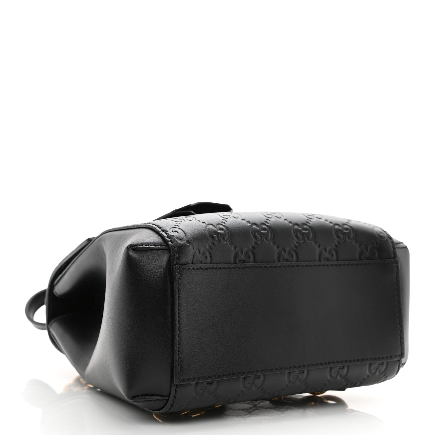 Gucci Guccissima Signature Padlock Backpack Black 5 of 9