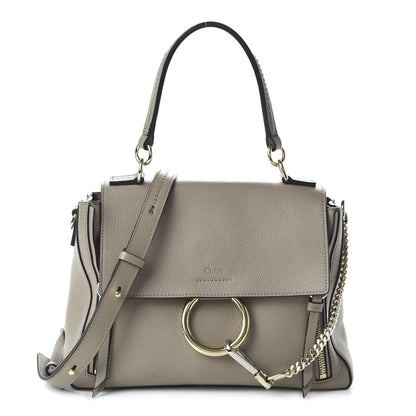 Chloe Calfskin Small Faye Day Shoulder Bag Motty Grey 1 of 10
