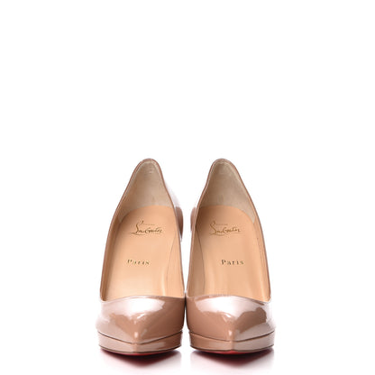 Christian Louboutin Patent Pigalle Plato 100 Pumps 38 Nude 2 of 10