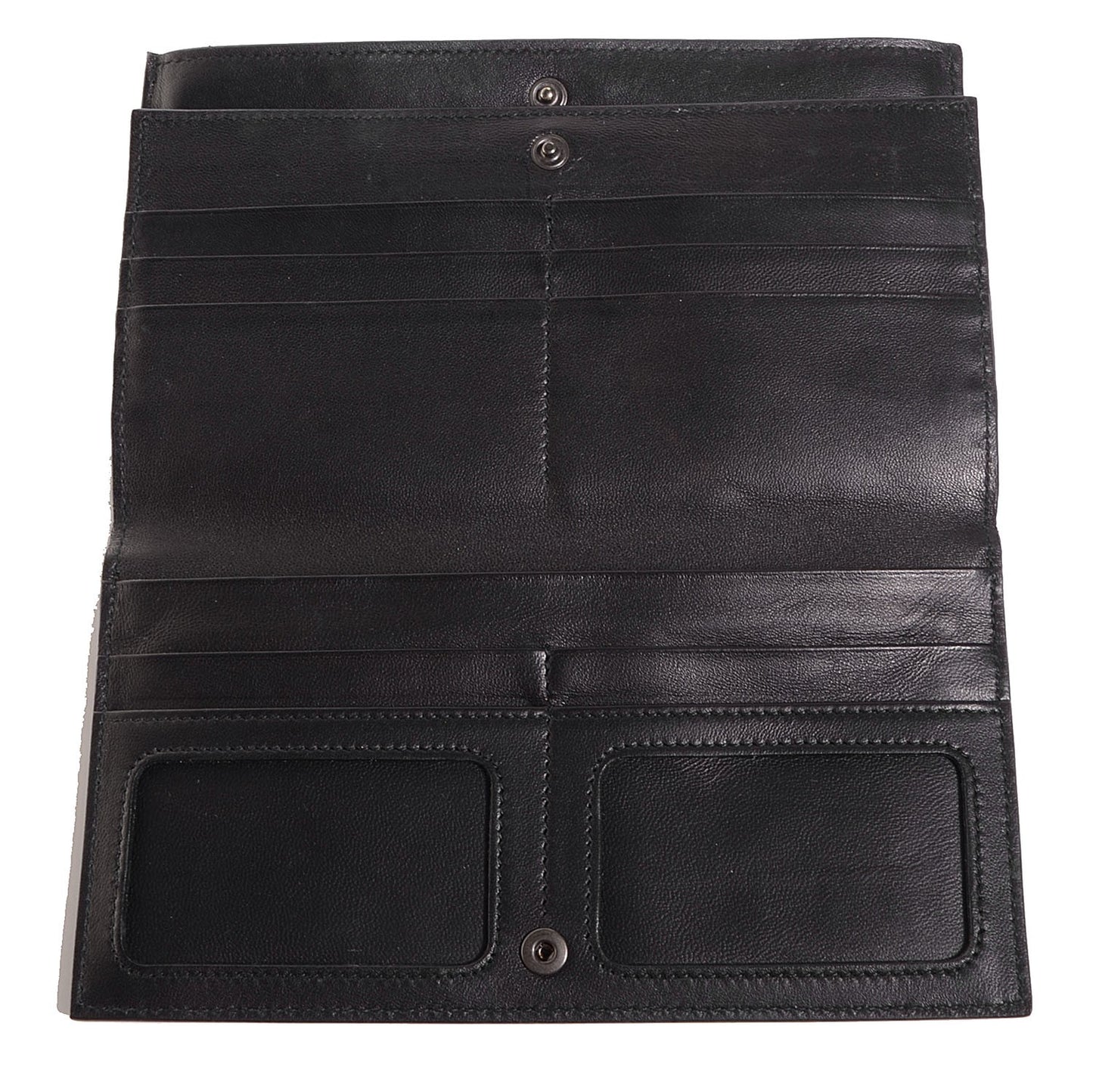 Nappa Intrecciato Continental Wallet Black