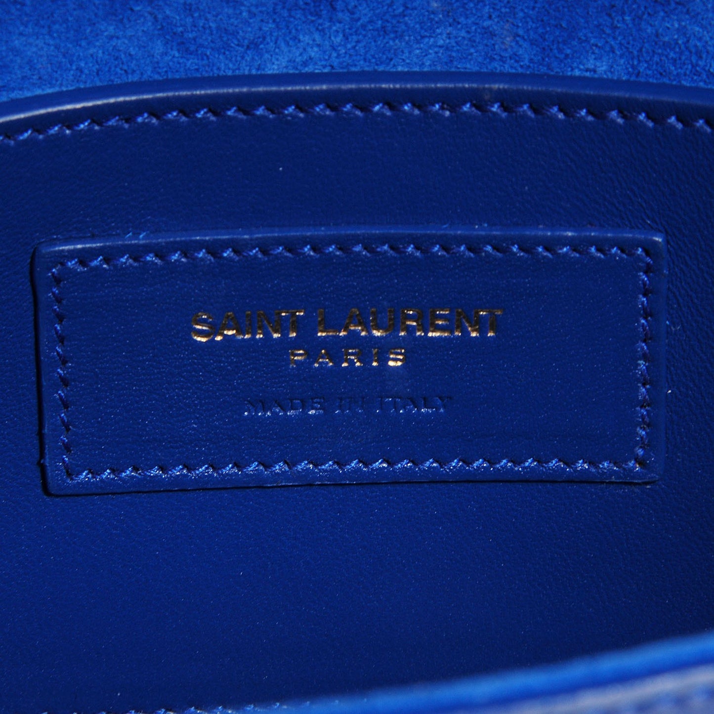 Patent Small Classic Monogram Satchel Royal Blue