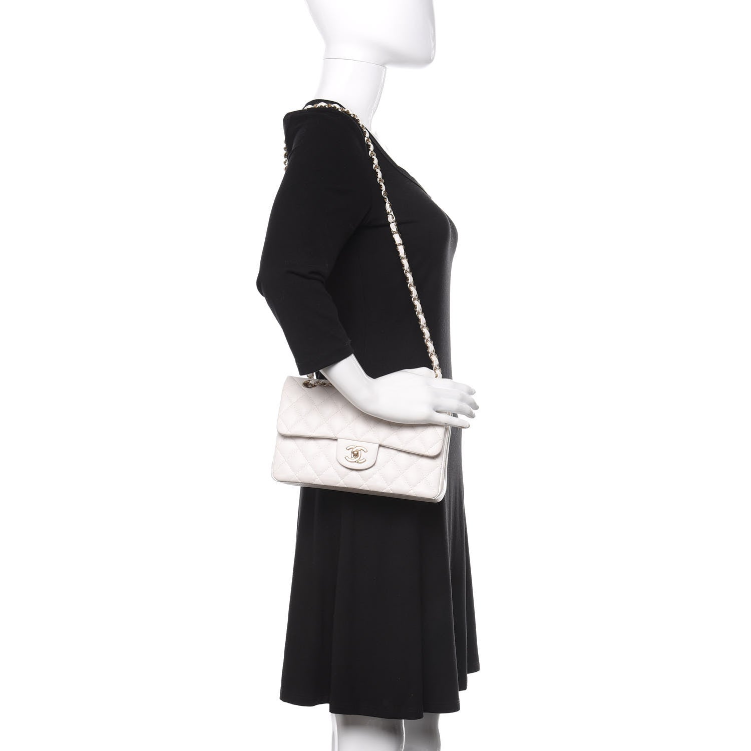 Chanel Caviar Quilted Small Double Flap White 2 of 12