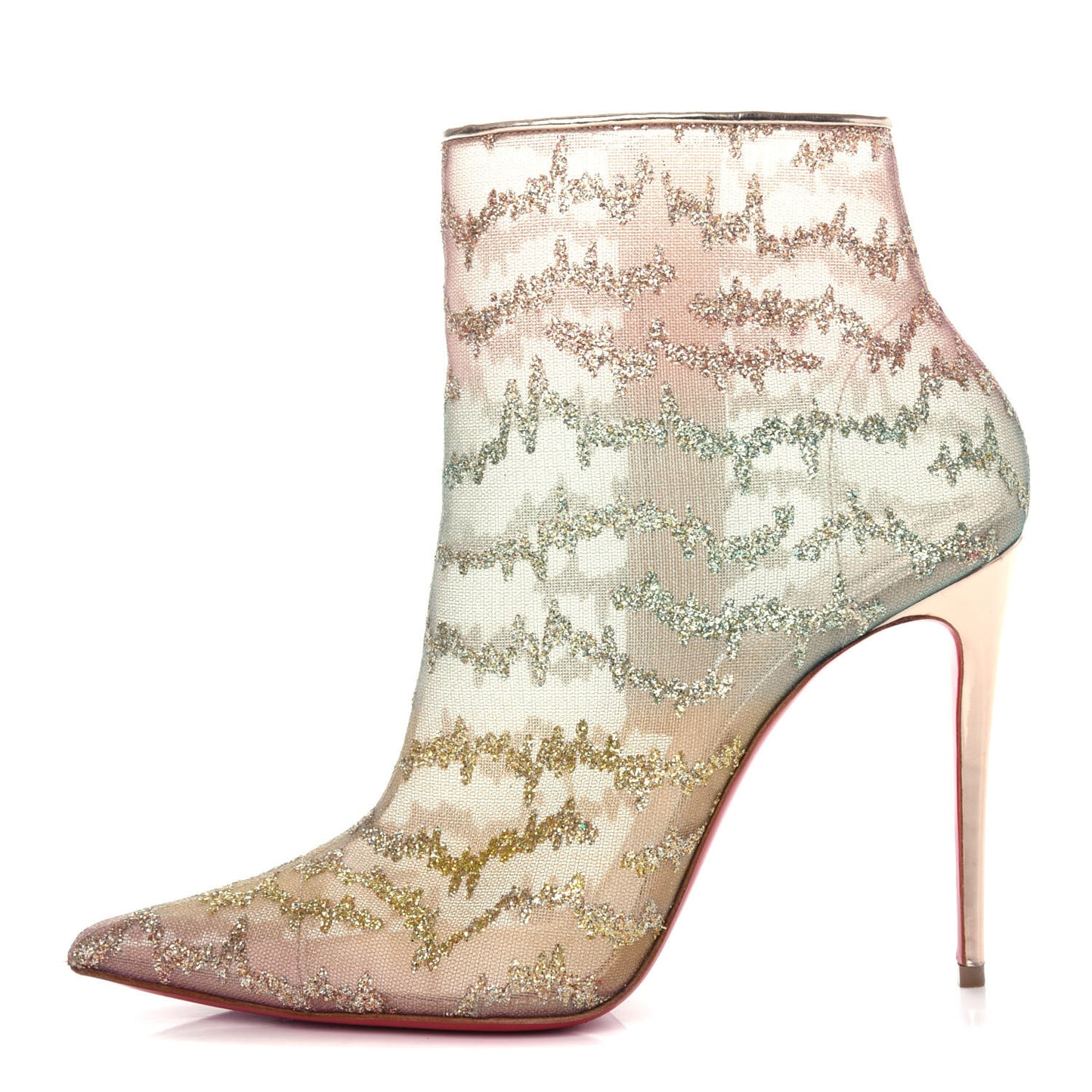 Rete Tulle Nancy Bootie 100 Ankle Boots 39.5 Multicolor Blush