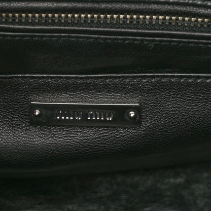 Miu Miu Nappa Matelasse Top Handle Tote Black 6 of 9