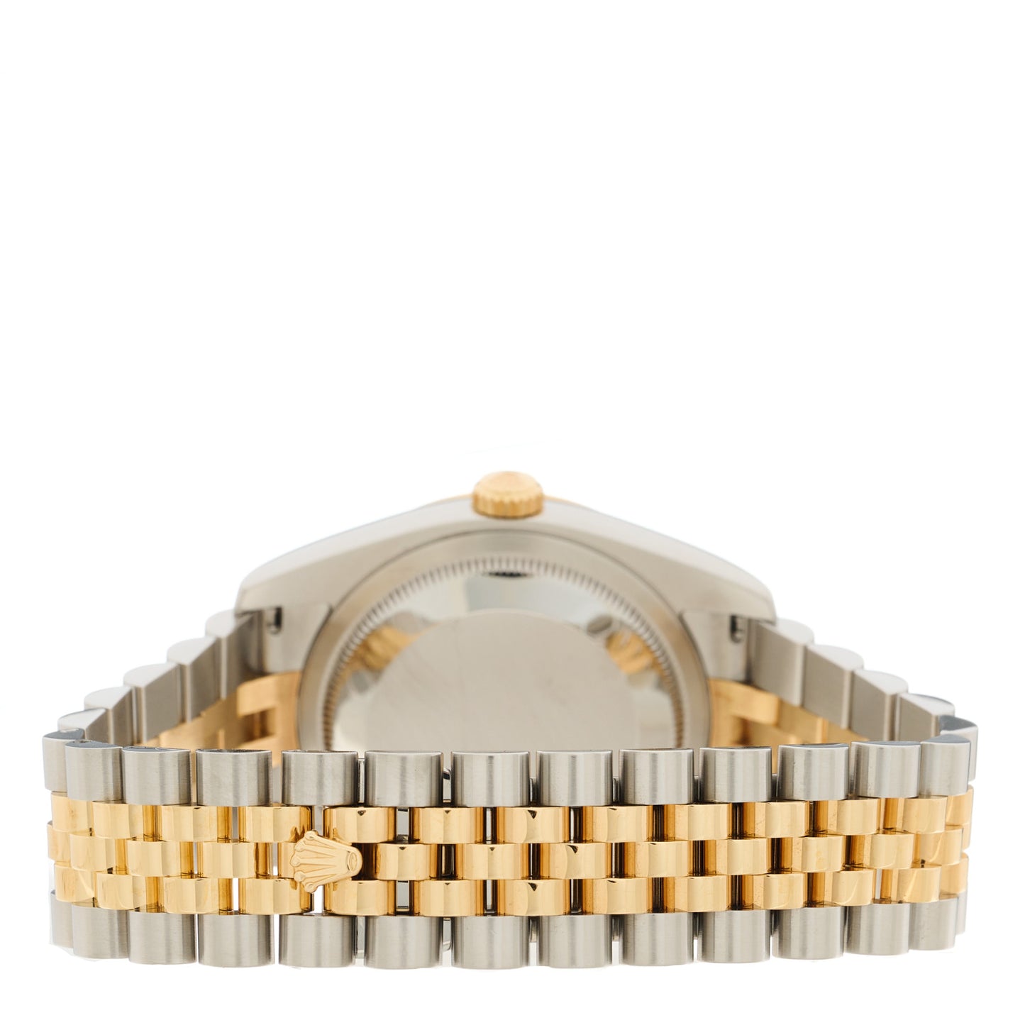 Stainless Steel 18K Yellow Gold Diamond Black Mother of Pearl 36mm Oyster Perpetual Datejust Watch 116243