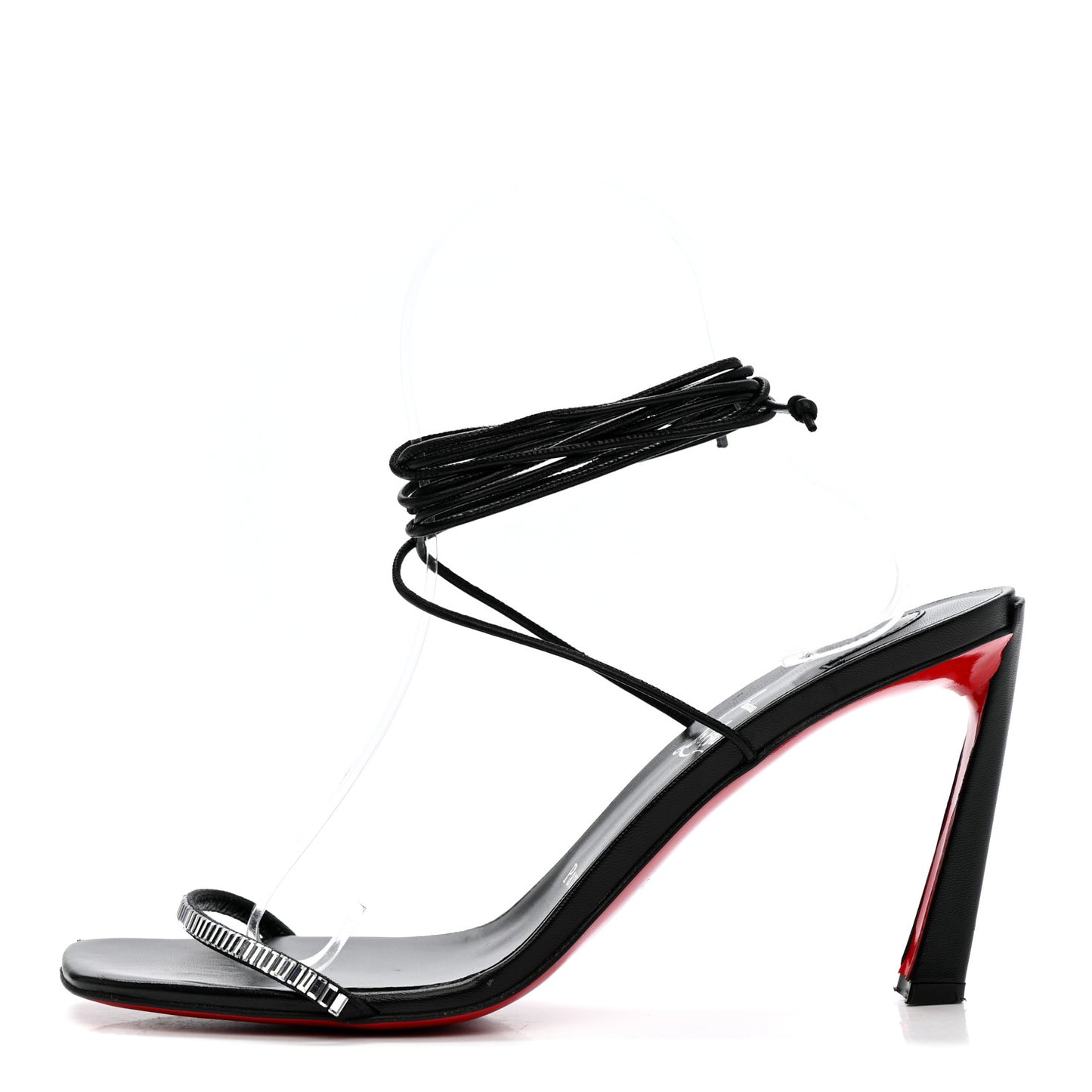 Kid Suede Condora Lacestrass 85 Sandals 39 Black