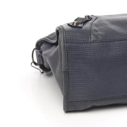 Balenciaga Agneau Classic Hardware Lizard Embossed City Dark Night 7 of 9