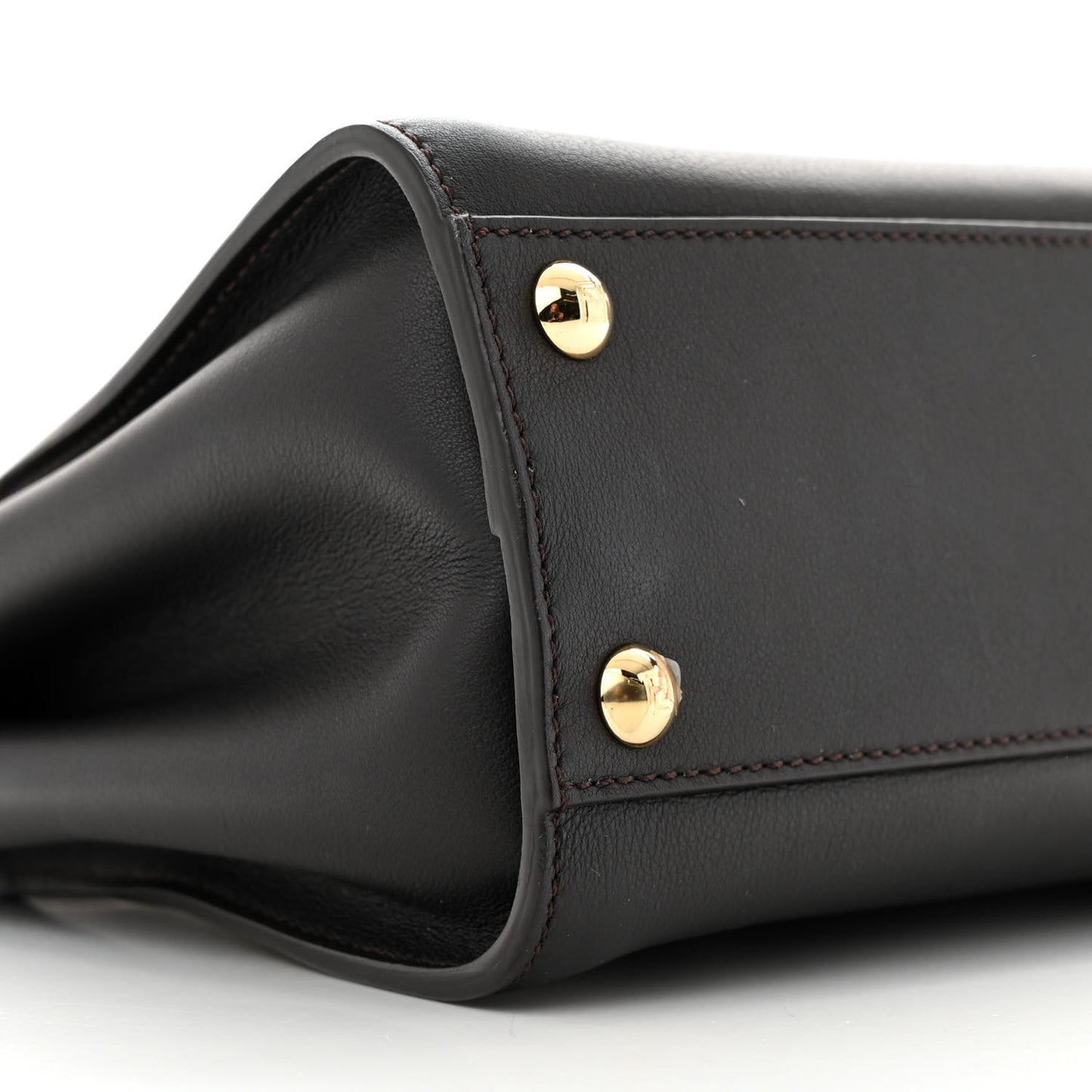 Vitello Seta Nabuk Pequin Mini Peekaboo Iconic Satchel Ebano Tobacco Moro