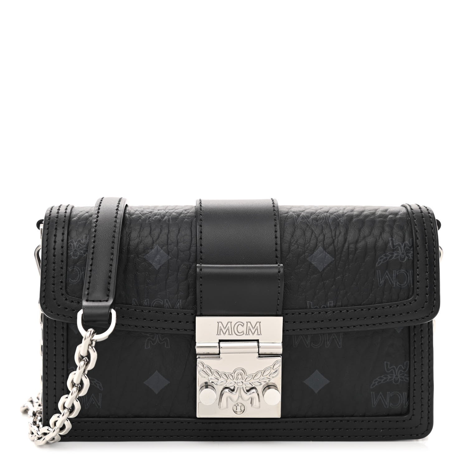 MCM Visetos Mini Tracy Crossbody Bag Black 1 of 9