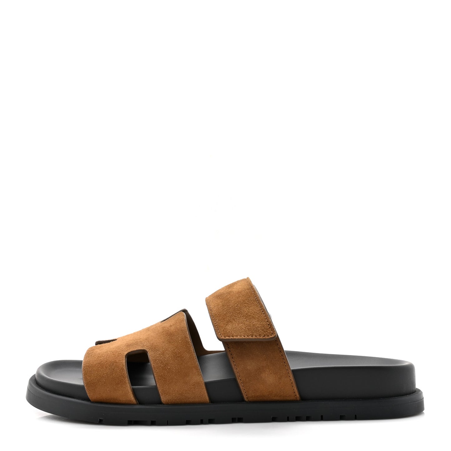 Suede Goatskin Womens Chypre Sandals 39.5 Brun Fume