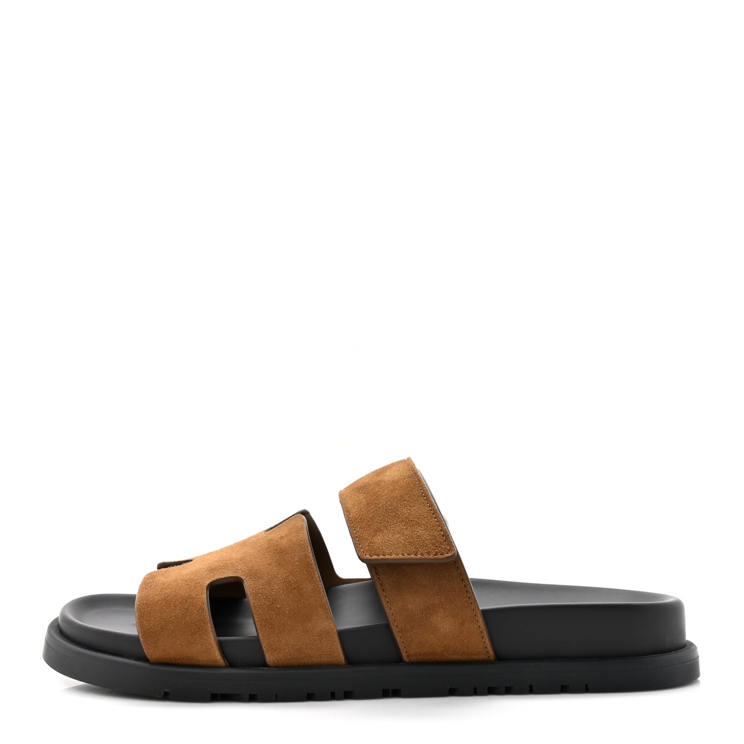 Hermes Suede Goatskin Womens Chypre Sandals 39.5 Brun Fume 1 of 9
