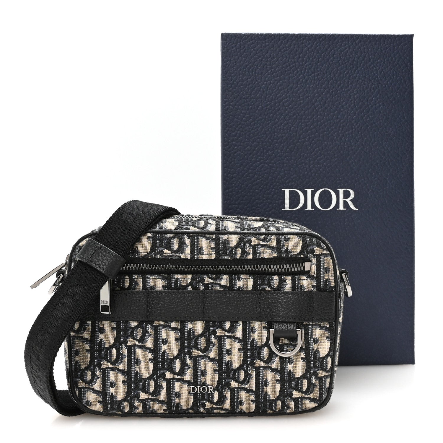 Christian Dior HOMME Oblique Mini Safari Messenger Navy Blue 10 of 10