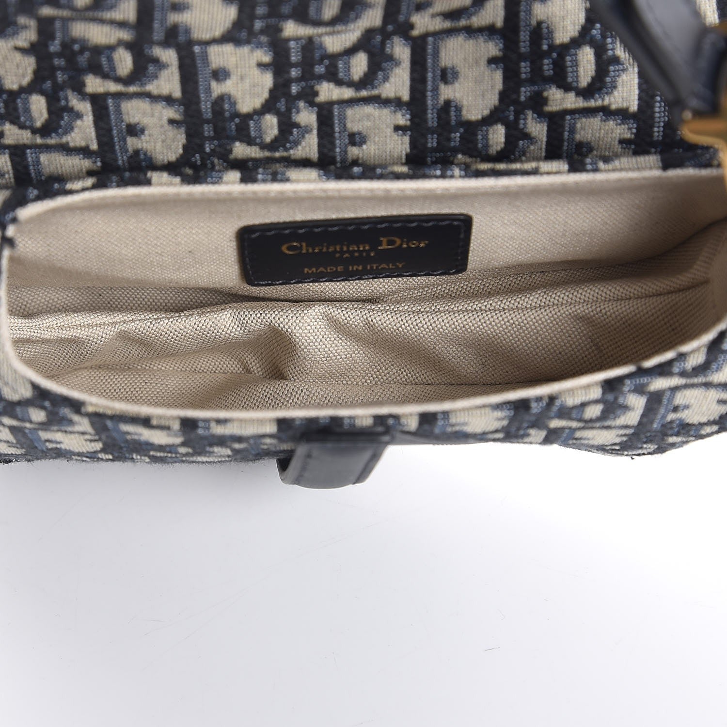 Christian Dior Oblique Mini Saddle Bag Blue 5 of 8