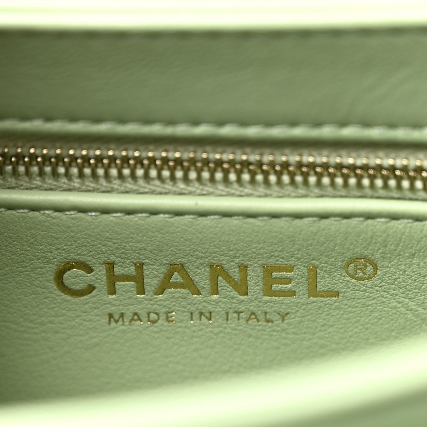Chanel Lambskin Lacquered Quilted Mini Trendy CC Dual Handle Flap Bag Light Green 6 of 11