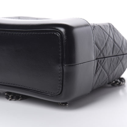 Chanel Aged Calfskin Quilted Small Gabrielle Backpack Black 9 of 10