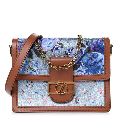 Louis Vuitton Metallic Monogram LV Garden Dauphine MM Blue 1 of 9