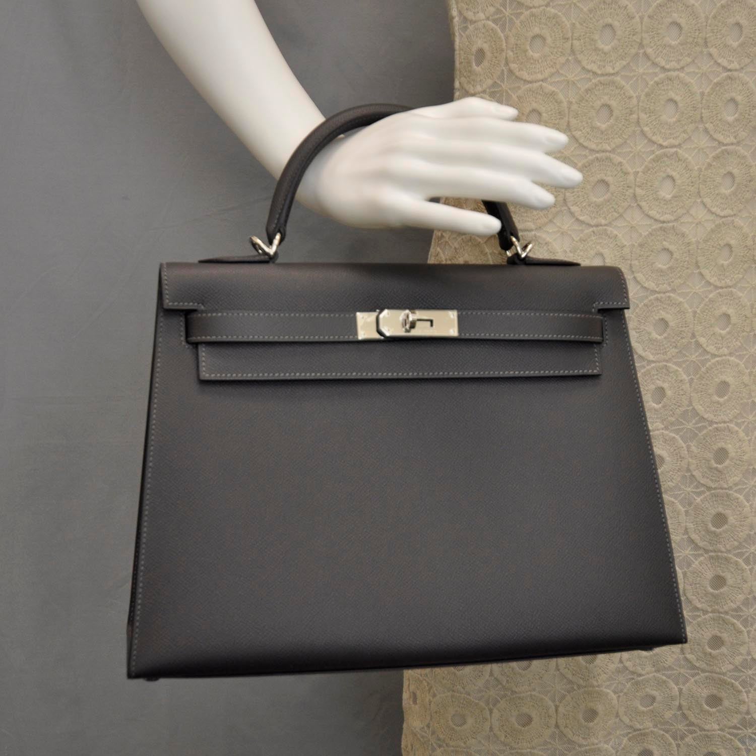 Hermes Epsom Kelly 32 Graphite 2 of 10