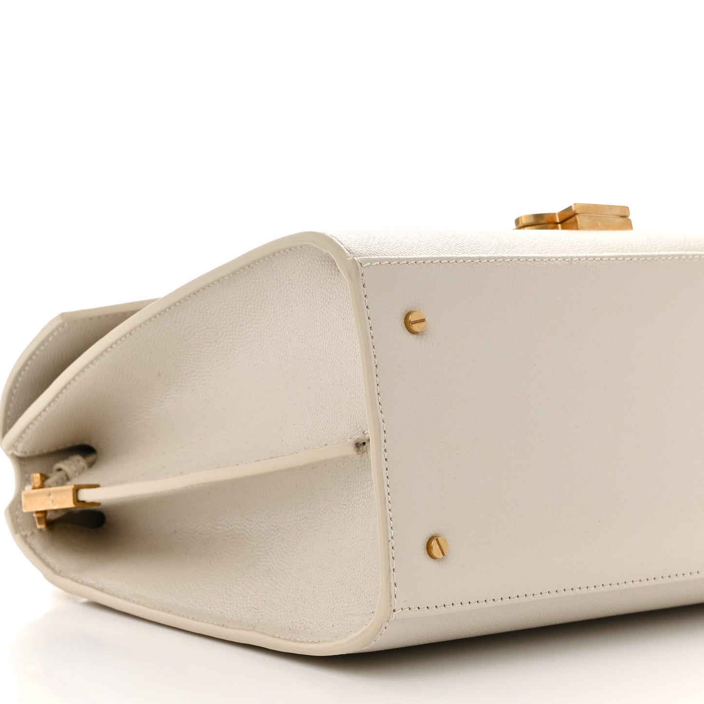 Grain de Poudre Medium Classic Monogram Cassandra Top Handle Crema Soft Rouge Legion