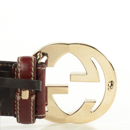 Gucci Guccissima Signature Interlocking G 40mm Belt 80 32 Scarlatto 5 of 8