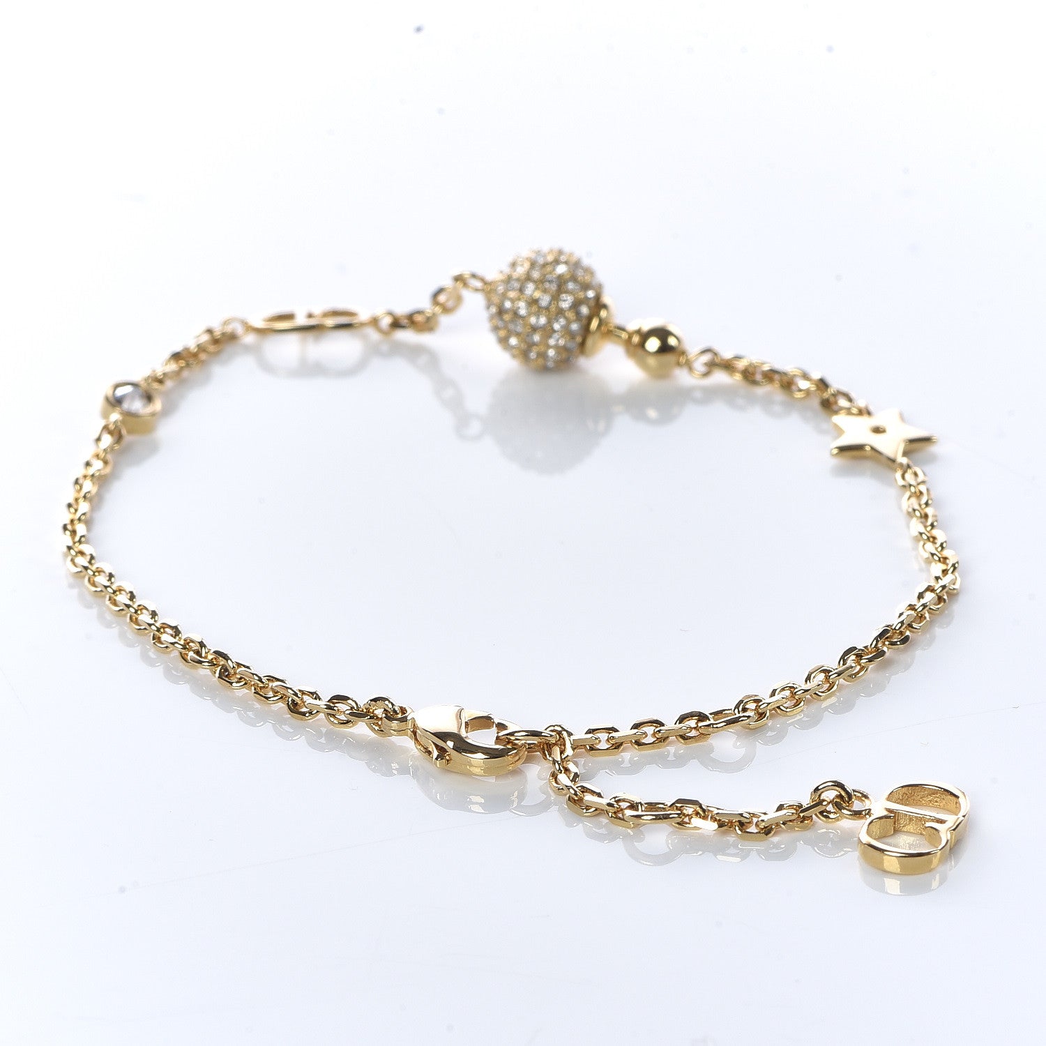 Christian Dior Metal Crystal La Petite Tribale Bracelet Gold 3 of 4