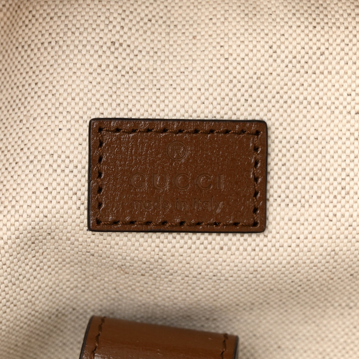 GG Supreme Monogram Textured Calfskin Retro Interlocking G Backpack Brown Beige