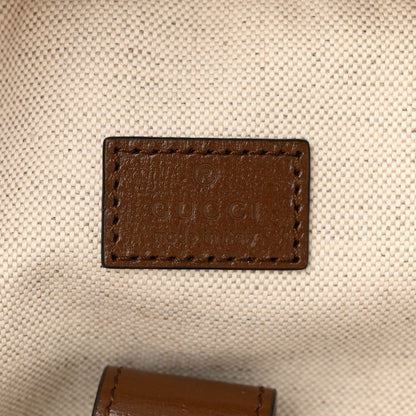 Gucci GG Supreme Monogram Textured Calfskin Retro Interlocking G Backpack Brown Beige 6 of 10