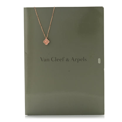 Van Cleef & Arpels 18K Rose Gold Sweet Alhambra Pendant Necklace 6 of 6