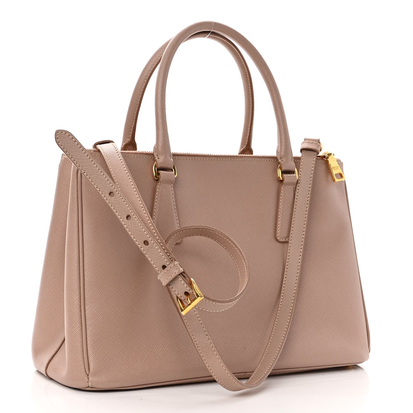 Saffiano Medium Galleria Double Zip Tote Cammeo