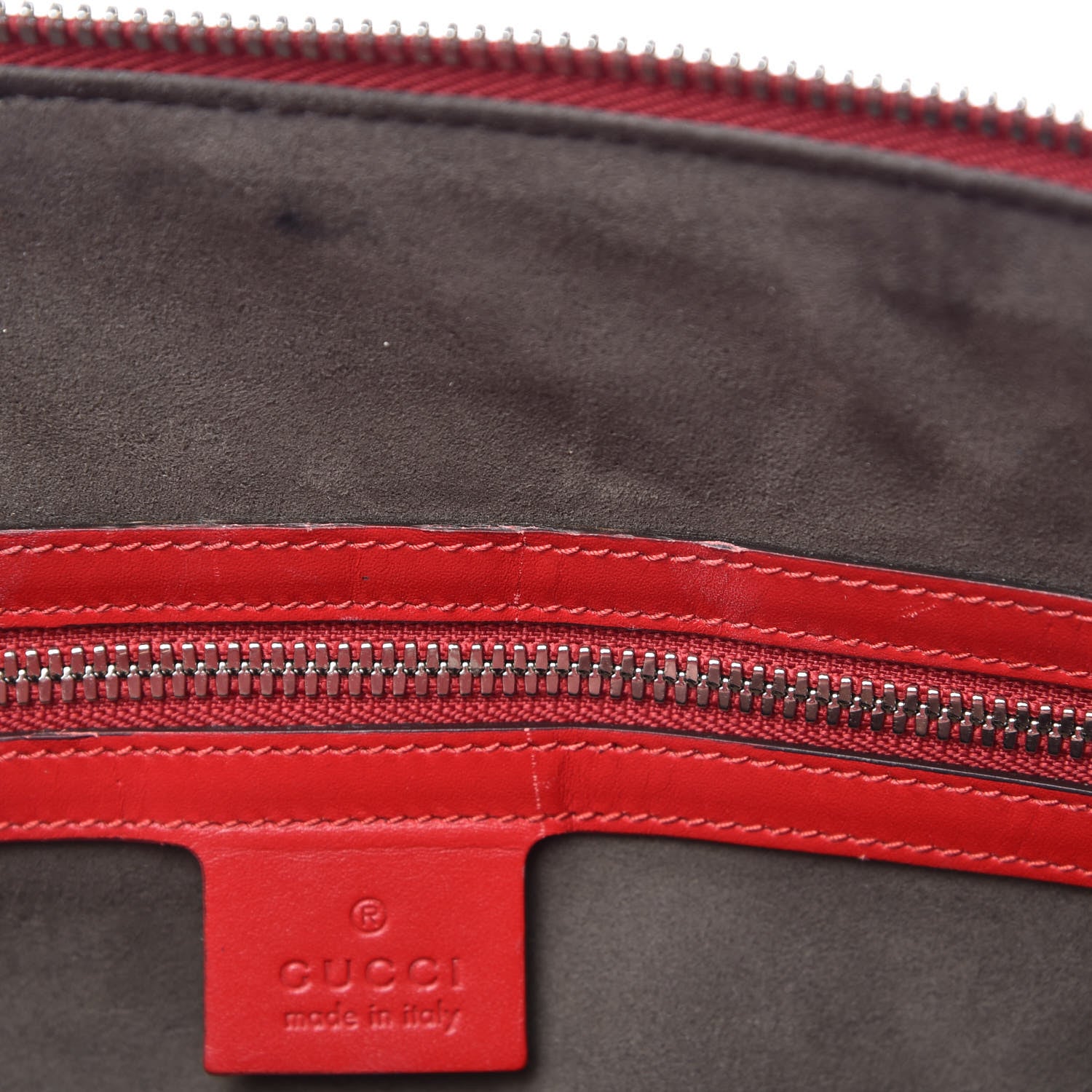 Gucci Guccissima Signature Large Duffle Hibiscus Red 10 of 22