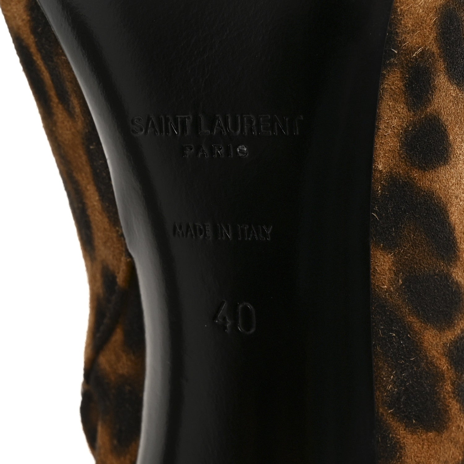 Saint Laurent Suede Lou 75 Ankle Boots 40 Leopard 7 of 9