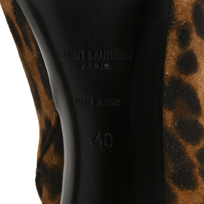 Saint Laurent Suede Lou 75 Ankle Boots 40 Leopard 7 of 9