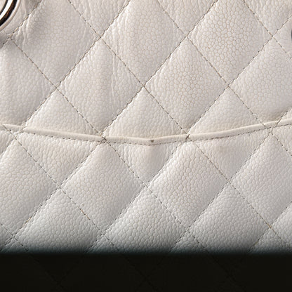 Chanel Caviar Quilted Grand Shopping Tote GST White 16 of 27