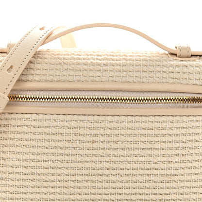 Loro Piana Woven Cotton L19 Extra Pocket Pouch Natural Lotus Root 7 of 9