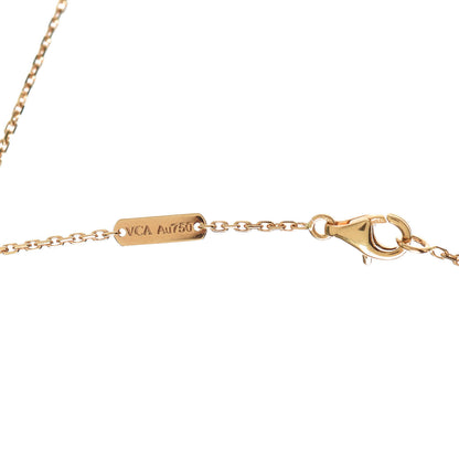 Van Cleef & Arpels 18K Yellow Gold Mother of Pearl Vintage Alhambra Pendant Necklace 5 of 7